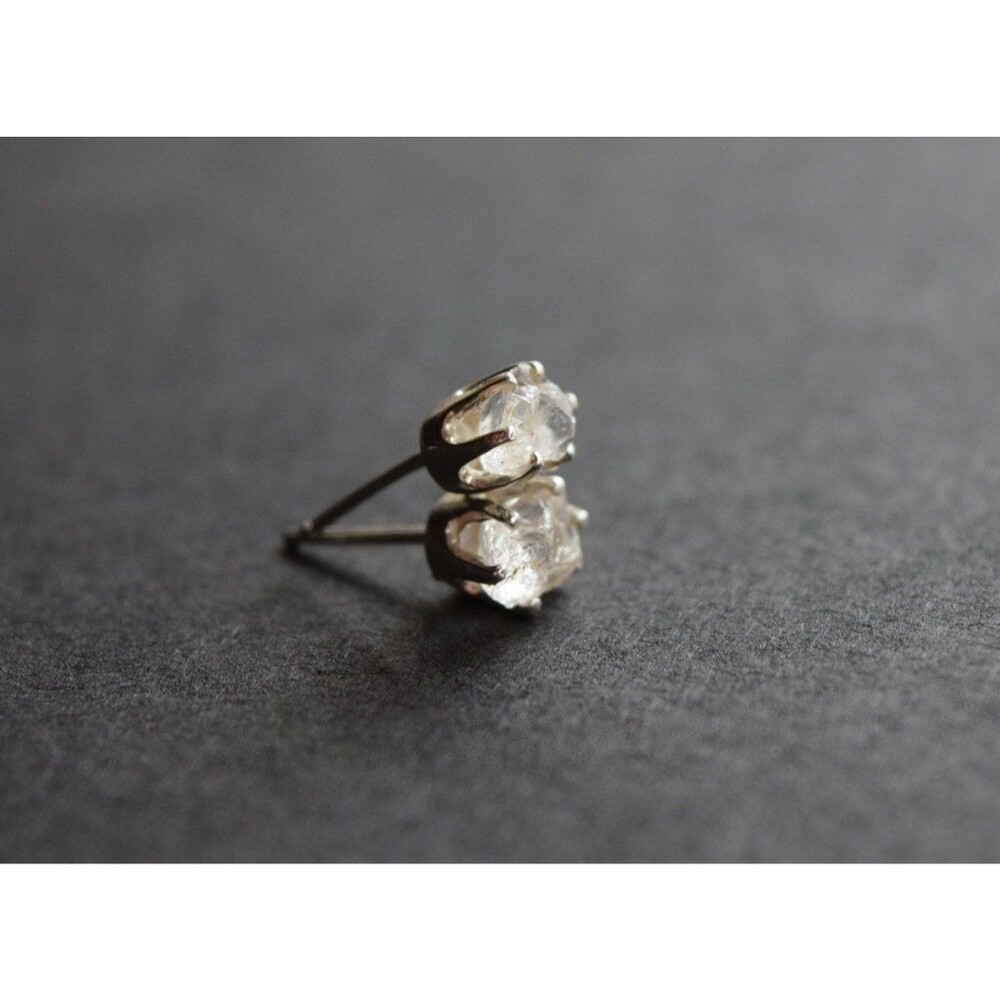 Raw Diamond Earrings, Rough Diamond Earring, Natural Diamond Earring, Wedding Ea